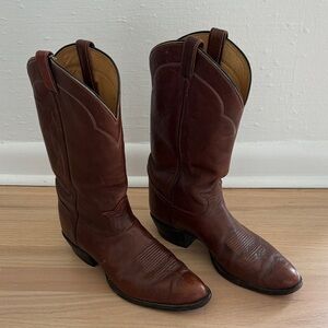 Tony Lama Brown Leather Western Boots